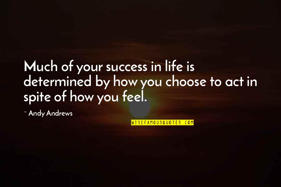 How To Success In Life Quotes By Andy Andrews: Much of your success in life is determined