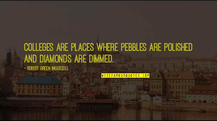 How To Write An Embedded Quotes By Robert Green Ingersoll: Colleges are places where pebbles are polished and How To Write An Embedded Quotes By Robert Green Ingersoll: Colleges are places where pebbles are polished and