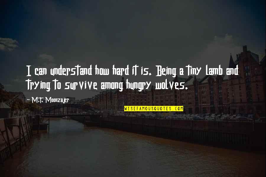 How We Are Hungry Quotes By M.F. Moonzajer: I can understand how hard it is. Being
