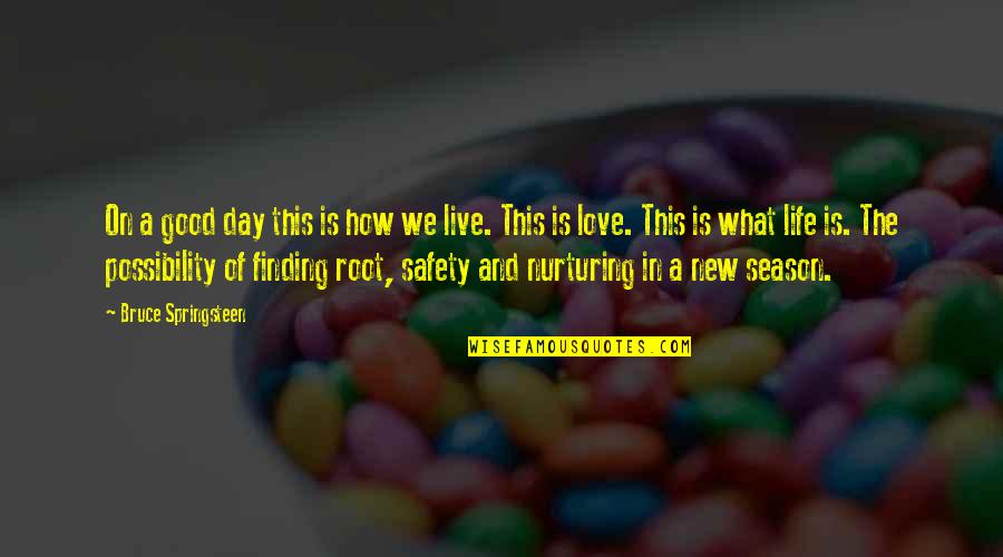 How We Live Life Quotes By Bruce Springsteen: On a good day this is how we