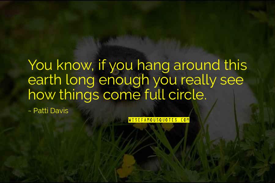How We See Things Quotes By Patti Davis: You know, if you hang around this earth
