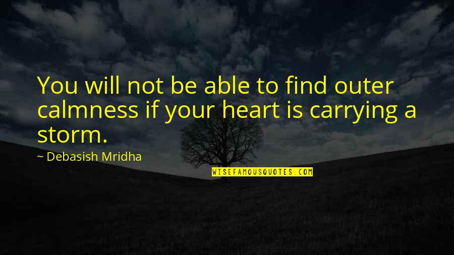 How You Deal With Stress Quotes By Debasish Mridha: You will not be able to find outer