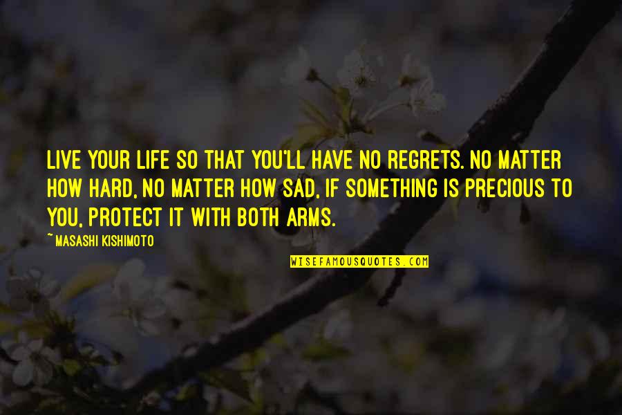 How You Live Your Life Quotes By Masashi Kishimoto: Live your life so that you'll have no How You Live Your Life Quotes By Masashi Kishimoto: Live your life so that you'll have no