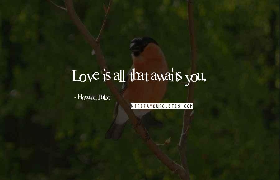 Howard Falco quotes: Love is all that awaits you.