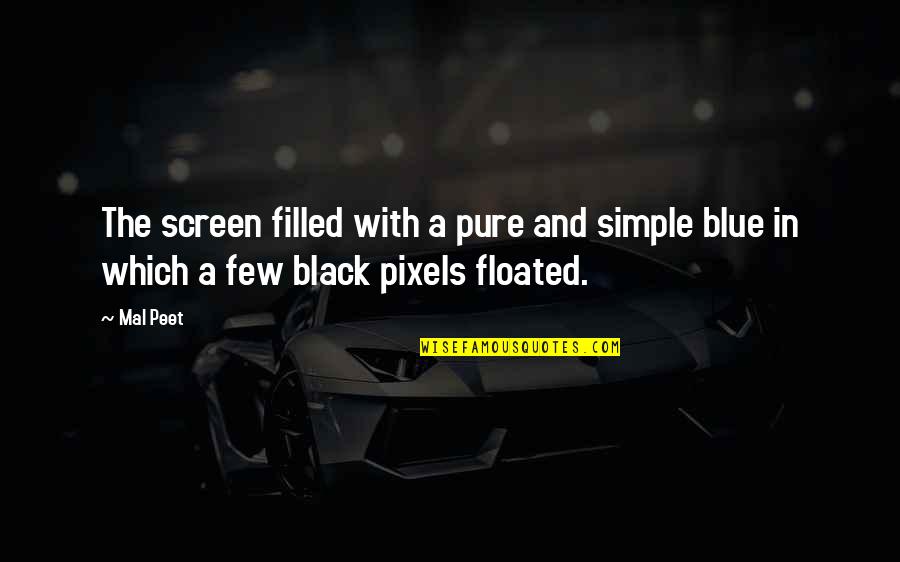 Howard Hamlin Quotes By Mal Peet: The screen filled with a pure and simple