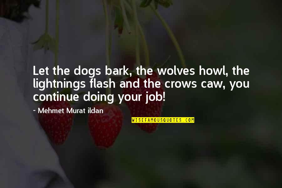 Howl Quotes By Mehmet Murat Ildan: Let the dogs bark, the wolves howl, the