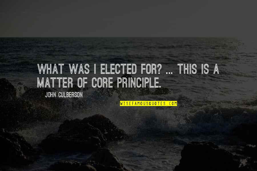 Hoyle Poker Quotes By John Culberson: What was I elected for? ... This is