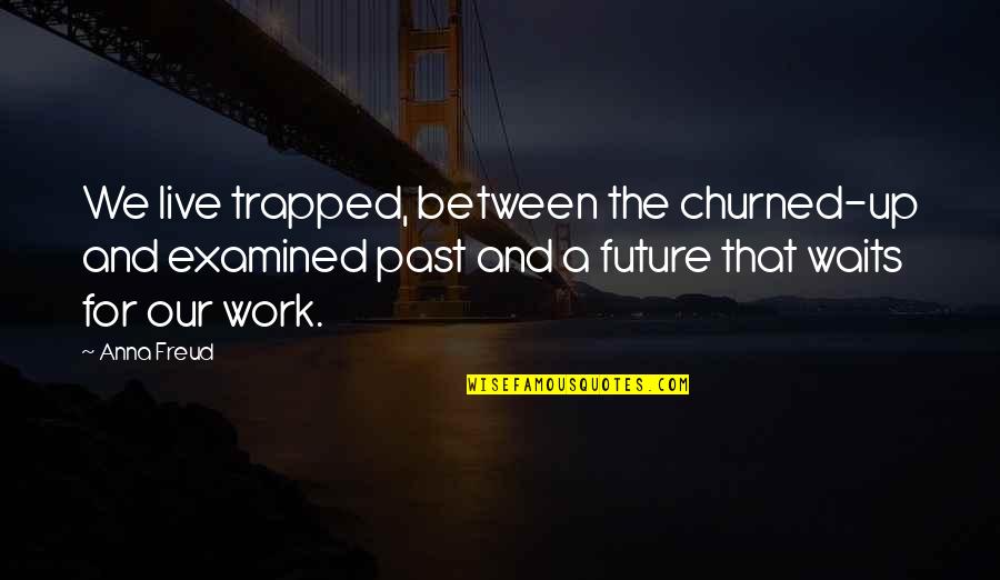 Hoyos En Quotes By Anna Freud: We live trapped, between the churned-up and examined