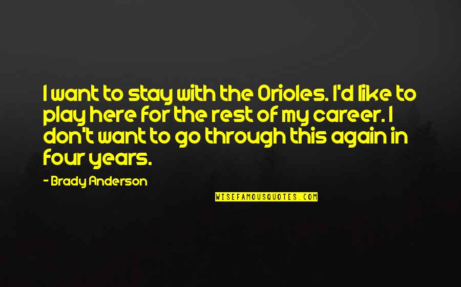 Hpv Vaccine Quotes By Brady Anderson: I want to stay with the Orioles. I'd Hpv Vaccine Quotes By Brady Anderson: I want to stay with the Orioles. I'd