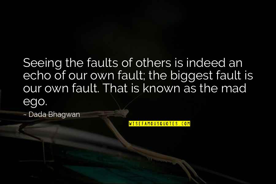 Hqlines Quotes By Dada Bhagwan: Seeing the faults of others is indeed an