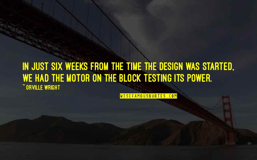 Hrabia Horeszko Quotes By Orville Wright: In just six weeks from the time the Hrabia Horeszko Quotes By Orville Wright: In just six weeks from the time the