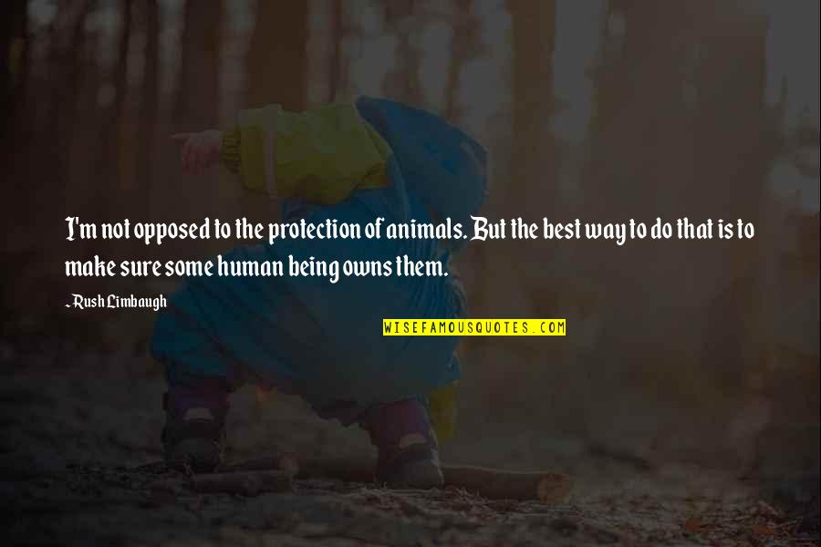 Hrachya Nersisyan Quotes By Rush Limbaugh: I'm not opposed to the protection of animals. Hrachya Nersisyan Quotes By Rush Limbaugh: I'm not opposed to the protection of animals.