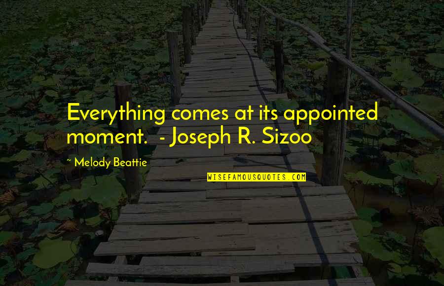 Hrvatska Narodna Quotes By Melody Beattie: Everything comes at its appointed moment. - Joseph