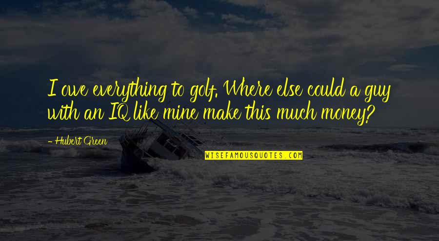 Htc Company Quotes By Hubert Green: I owe everything to golf. Where else could