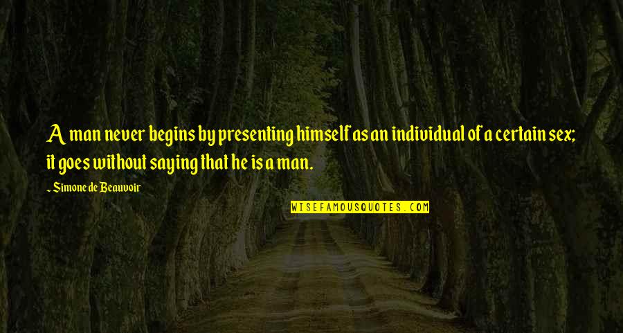 Html Attribute Value Quotes By Simone De Beauvoir: A man never begins by presenting himself as Html Attribute Value Quotes By Simone De Beauvoir: A man never begins by presenting himself as