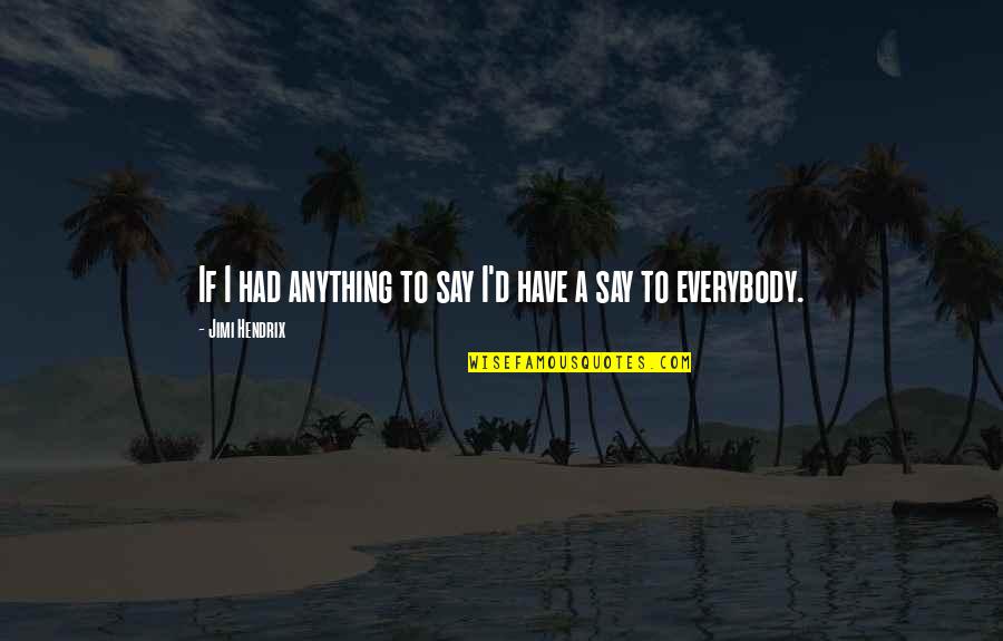 Httyd Hidden World Quotes By Jimi Hendrix: If I had anything to say I'd have Httyd Hidden World Quotes By Jimi Hendrix: If I had anything to say I'd have