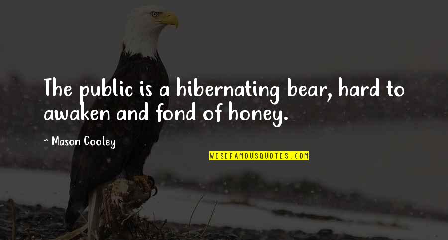 Htut Myat Quotes By Mason Cooley: The public is a hibernating bear, hard to