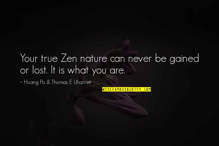 Huang Quotes By Huang Po & Thomas E Uharriet: Your true Zen nature can never be gained