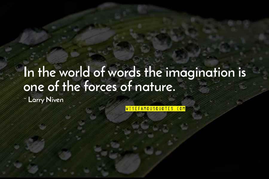 Hub Mccann Quotes By Larry Niven: In the world of words the imagination is