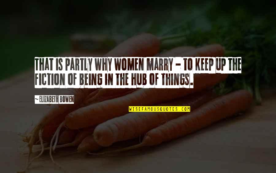 Hub Quotes By Elizabeth Bowen: That is partly why women marry - to
