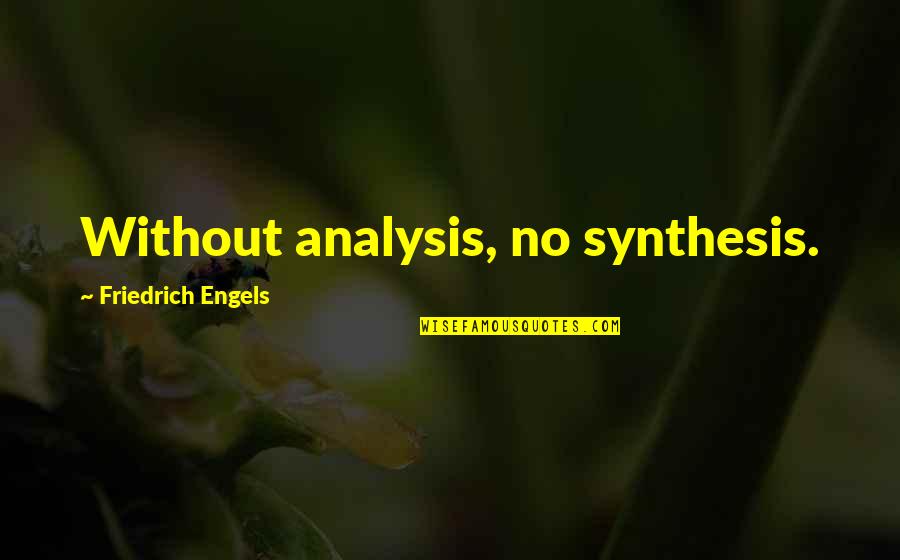 Hubacher M Bel Quotes By Friedrich Engels: Without analysis, no synthesis. Hubacher M Bel Quotes By Friedrich Engels: Without analysis, no synthesis.