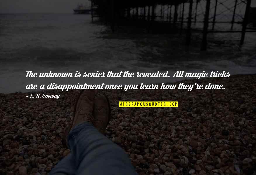 Huck Finn Growing Up Quotes By L. H. Cosway: The unknown is sexier that the revealed. All