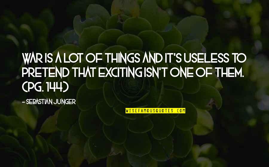 Hucking Patterns Quotes By Sebastian Junger: War is a lot of things and it's