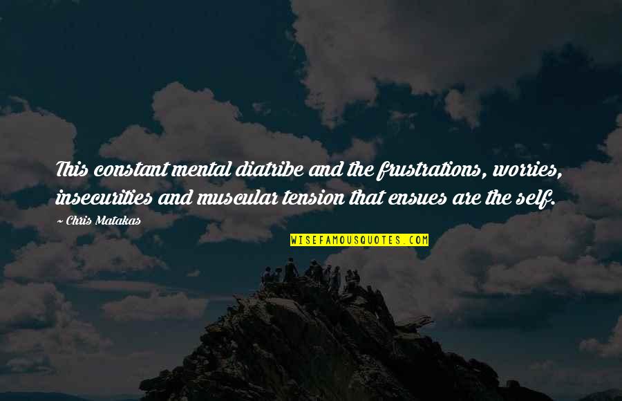 Hueber Hellas Quotes By Chris Matakas: This constant mental diatribe and the frustrations, worries, Hueber Hellas Quotes By Chris Matakas: This constant mental diatribe and the frustrations, worries,