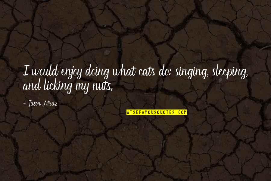Huejda El Quotes By Jason Mraz: I would enjoy doing what cats do: singing,