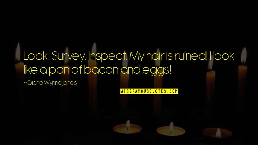 Huerstels Bar Quotes By Diana Wynne Jones: Look. Survey. Inspect. My hair is ruined! I Huerstels Bar Quotes By Diana Wynne Jones: Look. Survey. Inspect. My hair is ruined! I