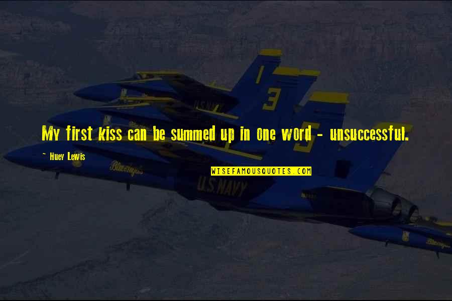 Huey Quotes By Huey Lewis: My first kiss can be summed up in