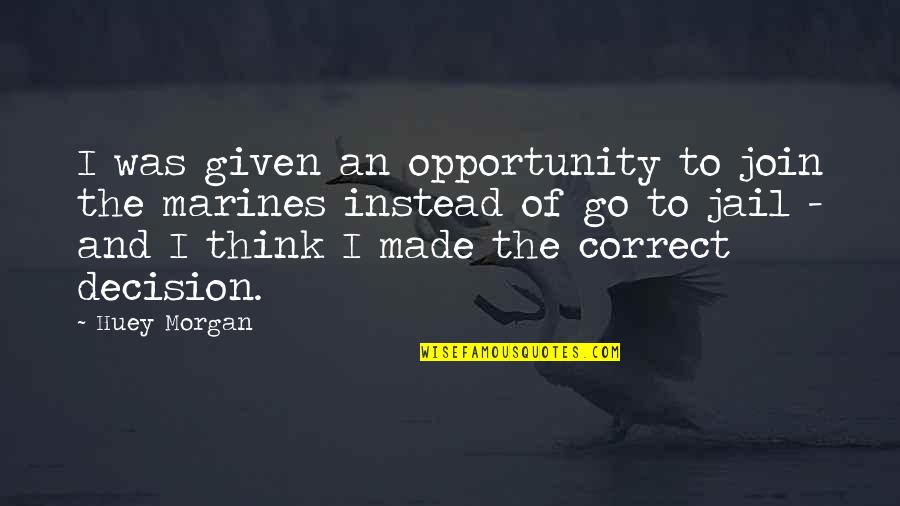 Huey Quotes By Huey Morgan: I was given an opportunity to join the