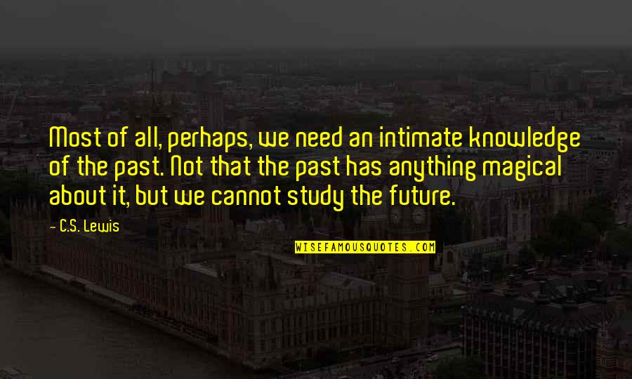 Huffnagle Dickson Quotes By C.S. Lewis: Most of all, perhaps, we need an intimate Huffnagle Dickson Quotes By C.S. Lewis: Most of all, perhaps, we need an intimate