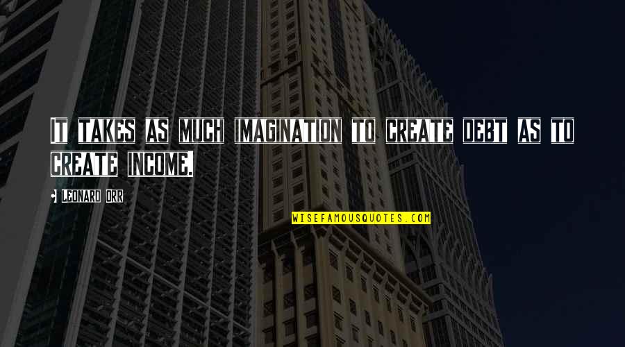 Hufford Quotes By Leonard Orr: It takes as much imagination to create debt