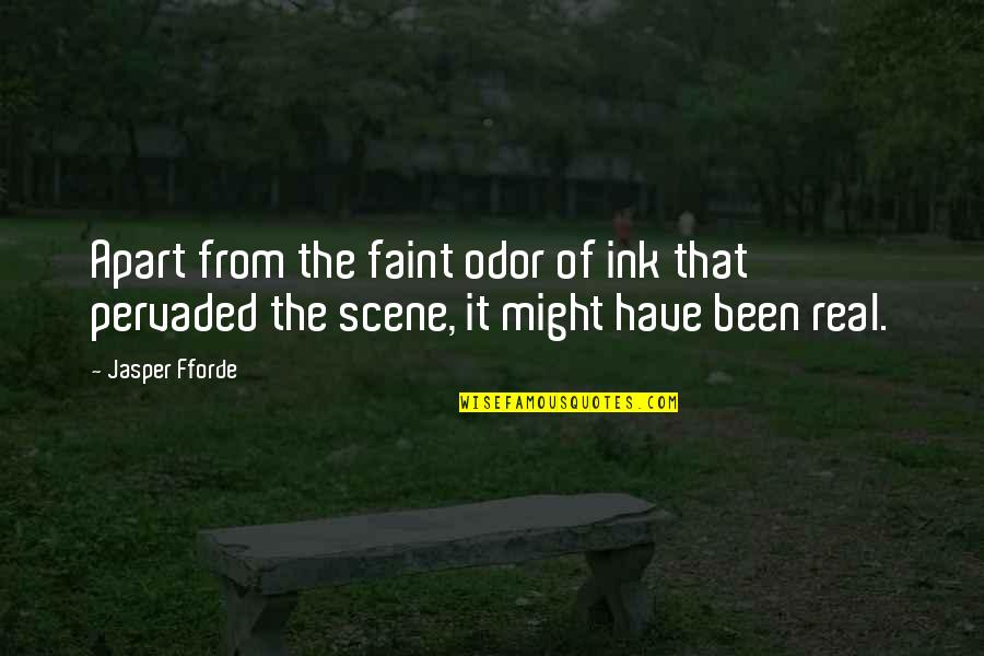 Huffstutlers Quotes By Jasper Fforde: Apart from the faint odor of ink that