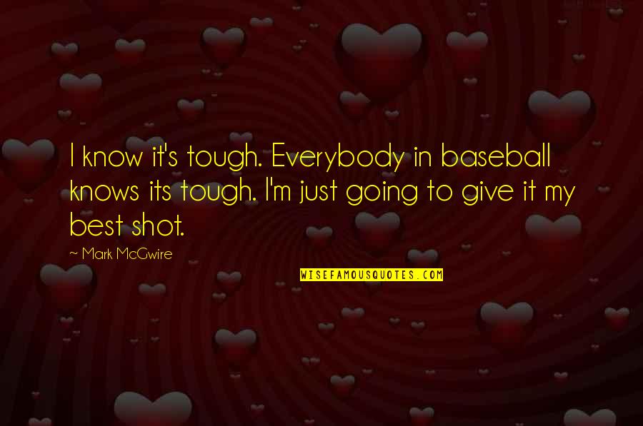 Hug Day For Love Quotes By Mark McGwire: I know it's tough. Everybody in baseball knows