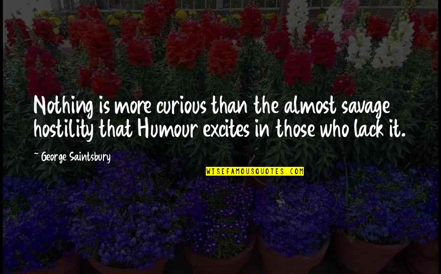 Hug Poems Quotes By George Saintsbury: Nothing is more curious than the almost savage