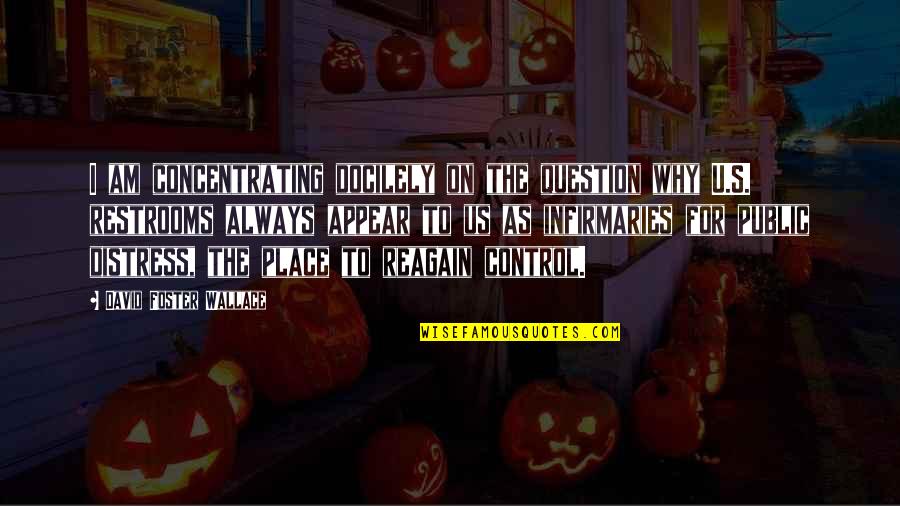 Huggy Quotes By David Foster Wallace: I am concentrating docilely on the question why