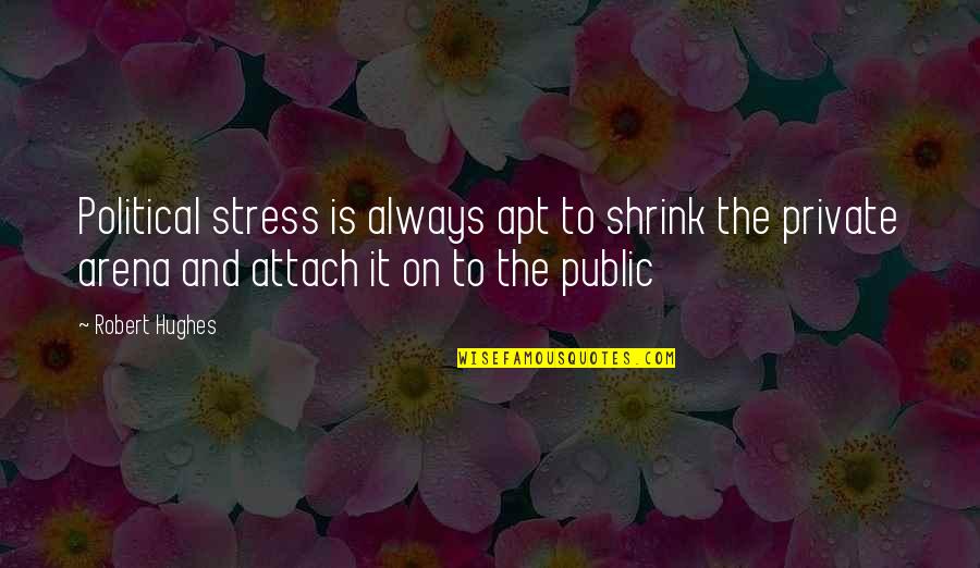 Hughes Quotes By Robert Hughes: Political stress is always apt to shrink the
