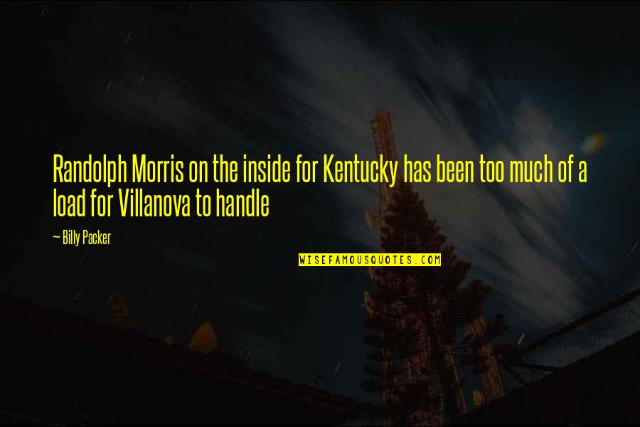 Huihong Nantong Quotes By Billy Packer: Randolph Morris on the inside for Kentucky has