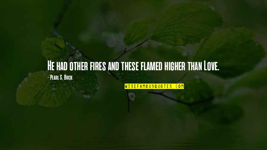Hujan Dan Teh Quotes Quotes By Pearl S. Buck: He had other fires and these flamed higher
