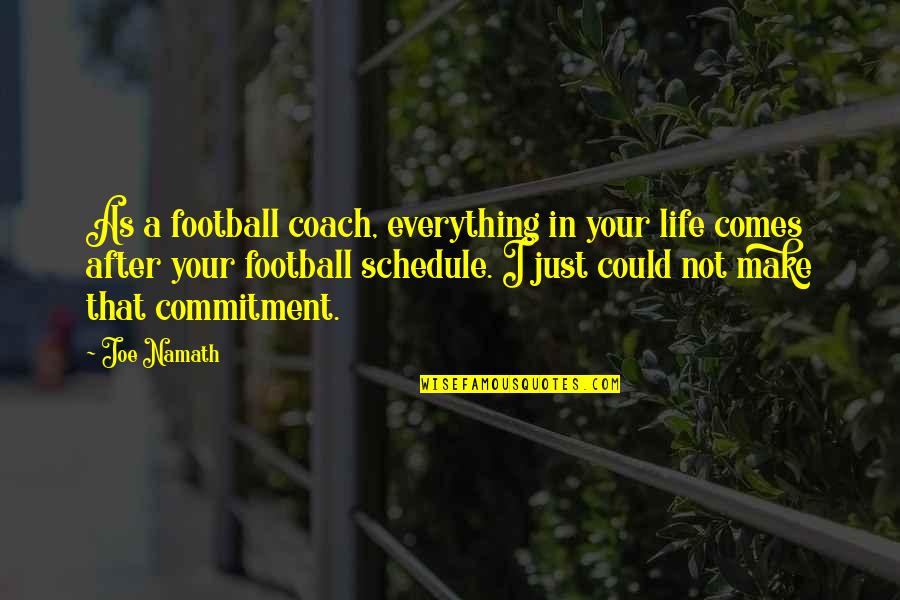 Hulting Quotes By Joe Namath: As a football coach, everything in your life