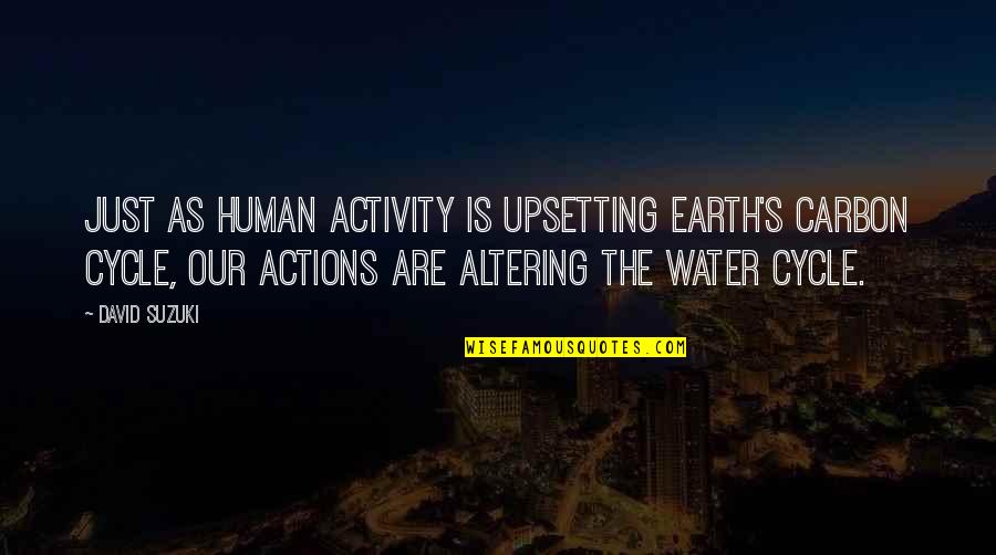 Human Activity Quotes By David Suzuki: Just as human activity is upsetting Earth's carbon