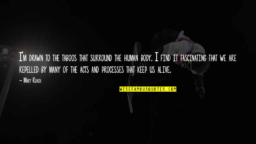 Human Acts Quotes By Mary Roach: I'm drawn to the taboos that surround the