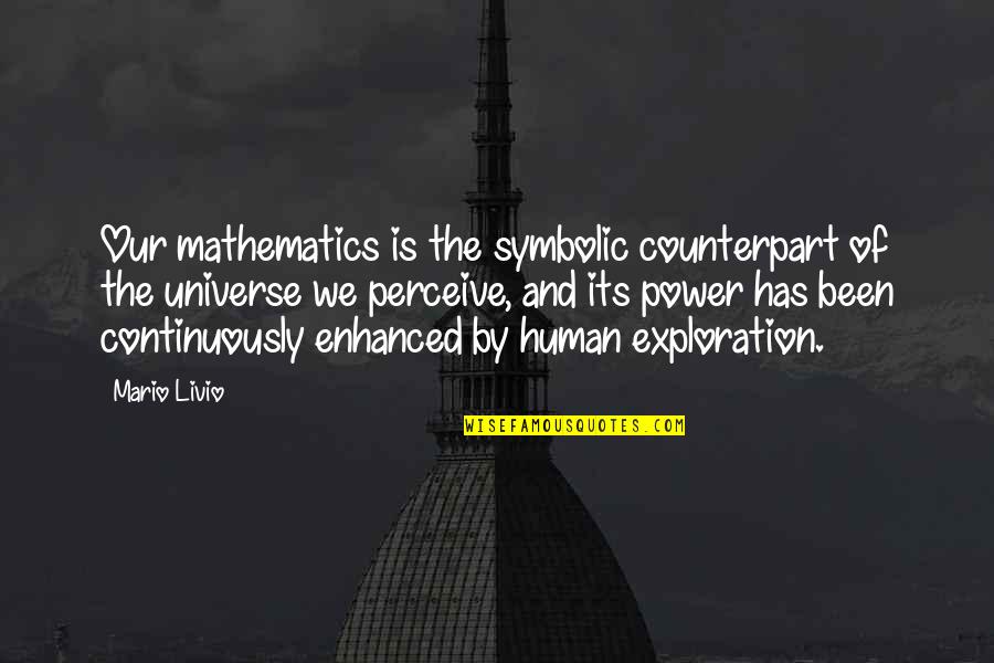 Human And Universe Quotes By Mario Livio: Our mathematics is the symbolic counterpart of the