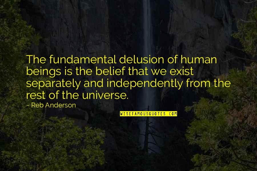 Human And Universe Quotes By Reb Anderson: The fundamental delusion of human beings is the
