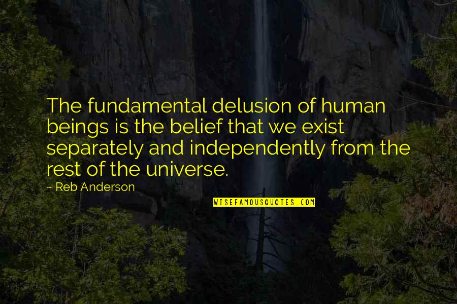 Human And Universe Quotes By Reb Anderson: The fundamental delusion of human beings is the Human And Universe Quotes By Reb Anderson: The fundamental delusion of human beings is the