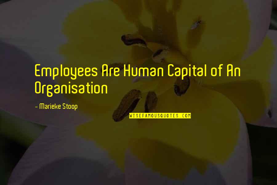 Human Capital Quotes By Marieke Stoop: Employees Are Human Capital of An Organisation