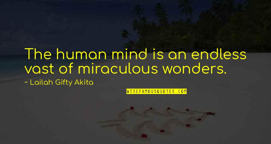 Human Creativity Quotes By Lailah Gifty Akita: The human mind is an endless vast of