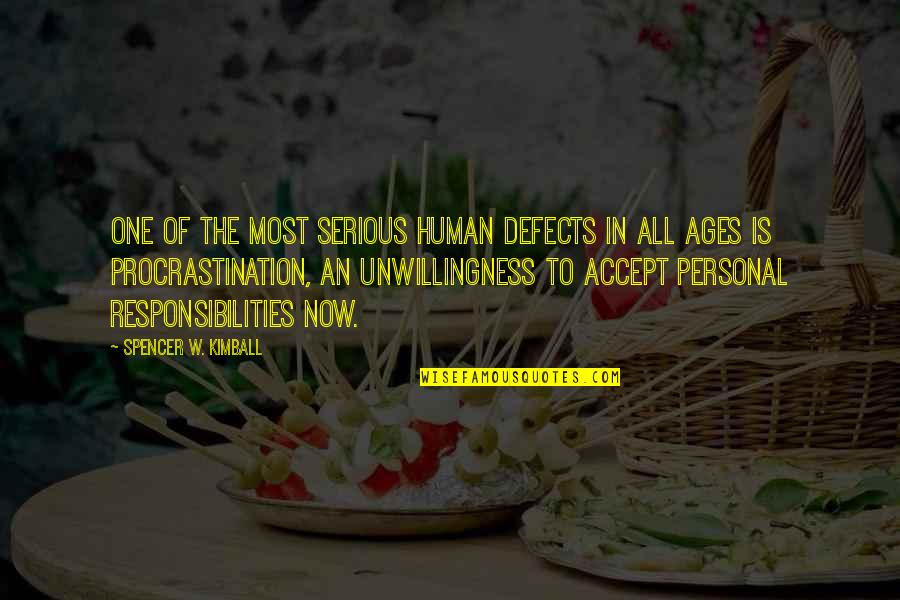 Human Defects Quotes By Spencer W. Kimball: One of the most serious human defects in